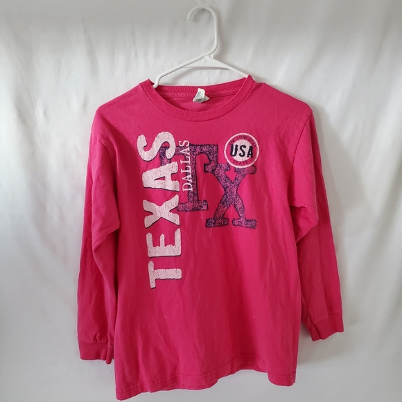 Pink Texas Long-Sleeve T-Shirt - Picture 1 of 3